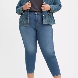 Levi’s Wedgie Skinny High Rise Cropped Ankle Jeans